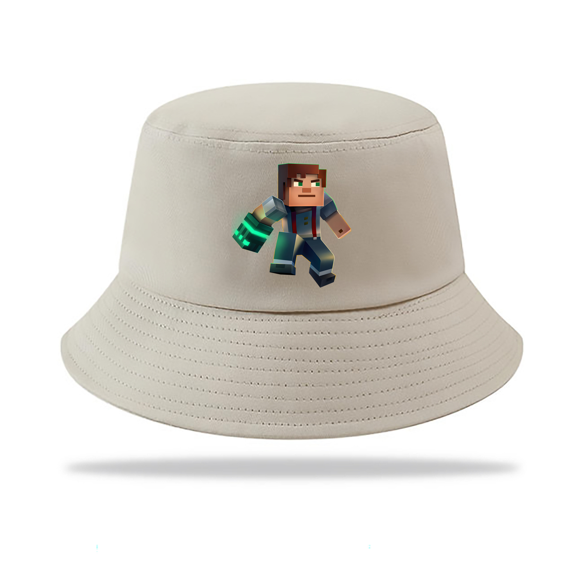 （画像用） マインクラフト ブロックの世界 Minecraft MC Block world アウトドア日除けバケットハット